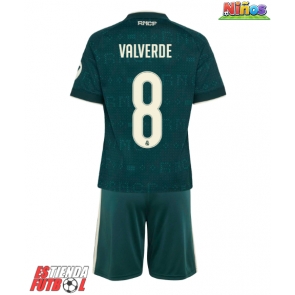 Real Madrid Federico Valverde #8 Segunda Equipación Niños 2026-27 Manga Corta (+ Pantalones cortos)